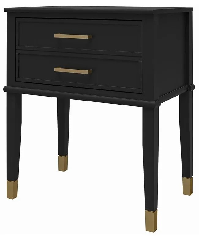 Fekete éjjeliszekrény Westerleigh – CosmoLiving by Cosmopolitan
