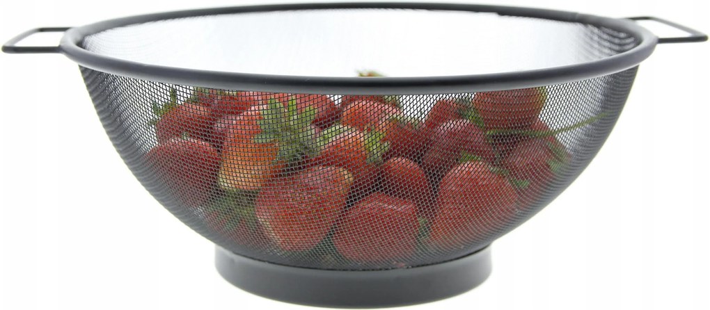 Fekete Szita Szűrő Tésztaszűrő 25 CM Acél