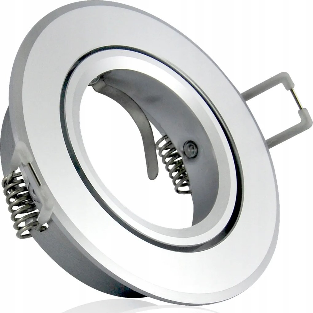 Süllyesztett Led lámpatest Mozgatható Kerek Halogén Ezüst GU10 foglalat