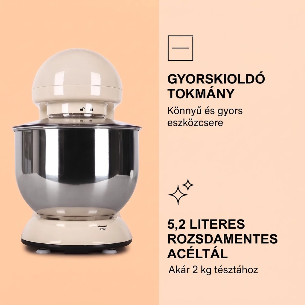 Klarstein Bella, konyhai robotgép, 1800 W, 2,7 PS, 5 L