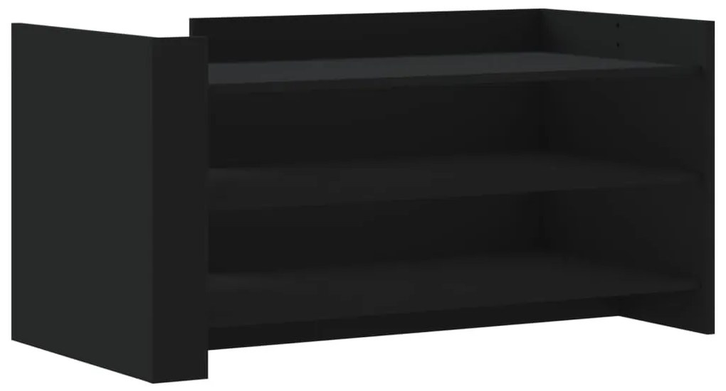 Fekete szerelt fa dohányzóasztal 100 x 50 x 50 cm