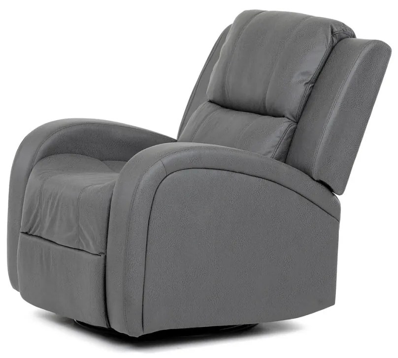 Fotoliu De Relaxare Și TV Culoare Gri , Reglabil Manual, Rabatalil,Tapițat cu Textil Efect De Piele, TV-4089