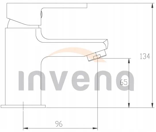 Invena Verso, mosogató csaptelep h-134, króm, INV-BU-82-001-C
