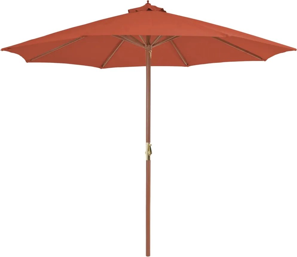 vidaXL terrakotta kültéri napernyő farúddal 300 cm