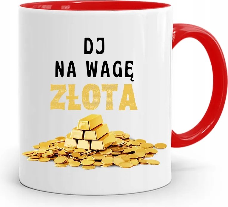 Dja Zene Bögre Piros Dj Arany Mérleg Nyomtatott Fényképpel