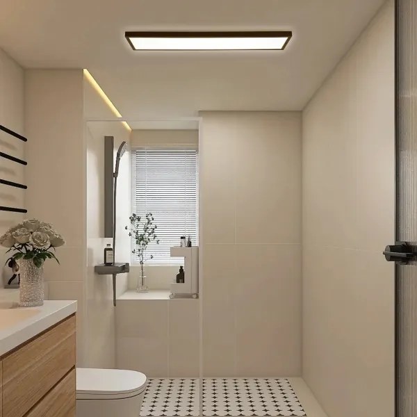 Brilagi-LED Dimmelhető fürdőszobai lámpatest FRAME SMART LED/50W/230V IP44 fekete+távirányító