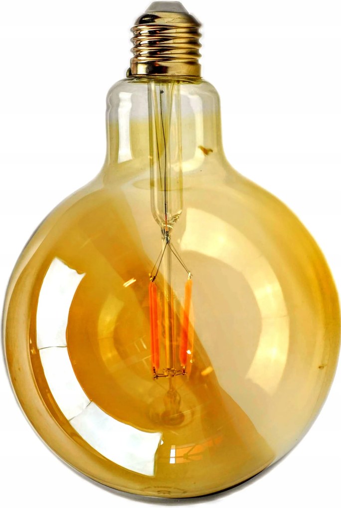 G125 Led izzó, 4W, Edison borostyánszínű, extra nagy gömb, LOFT/pók lámpákhoz