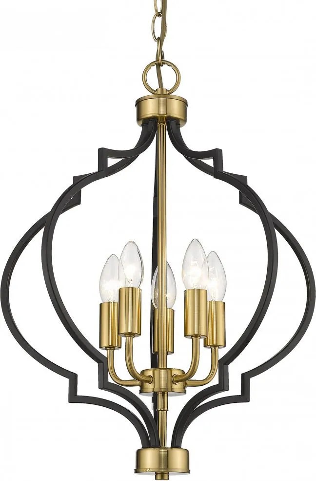 COSMOLIGHT P05179BK NASHVILLE Klasszikus Függesztett Lámpa Fekete, Arany E14 IP20