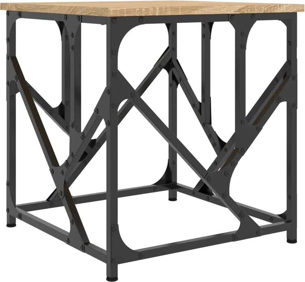 vidaXL sonoma tölgy színű szerelt fa dohányzóasztal 45x45x47,5 cm