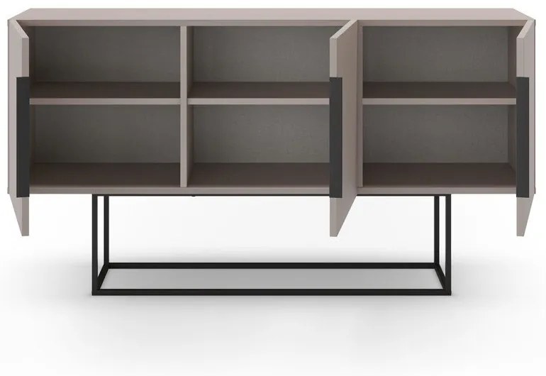 Szürke-bézs alacsony komód 150x80 cm Titan – Marckeric