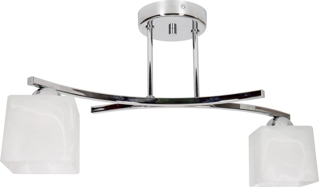 Mennyezeti Lámpa Lógó Csillár Króm Üveg Lámpabúra Hálószoba Nappali