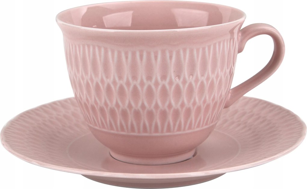 Csésze csészealj 250ml/16 cm Sofia Rózsaszín