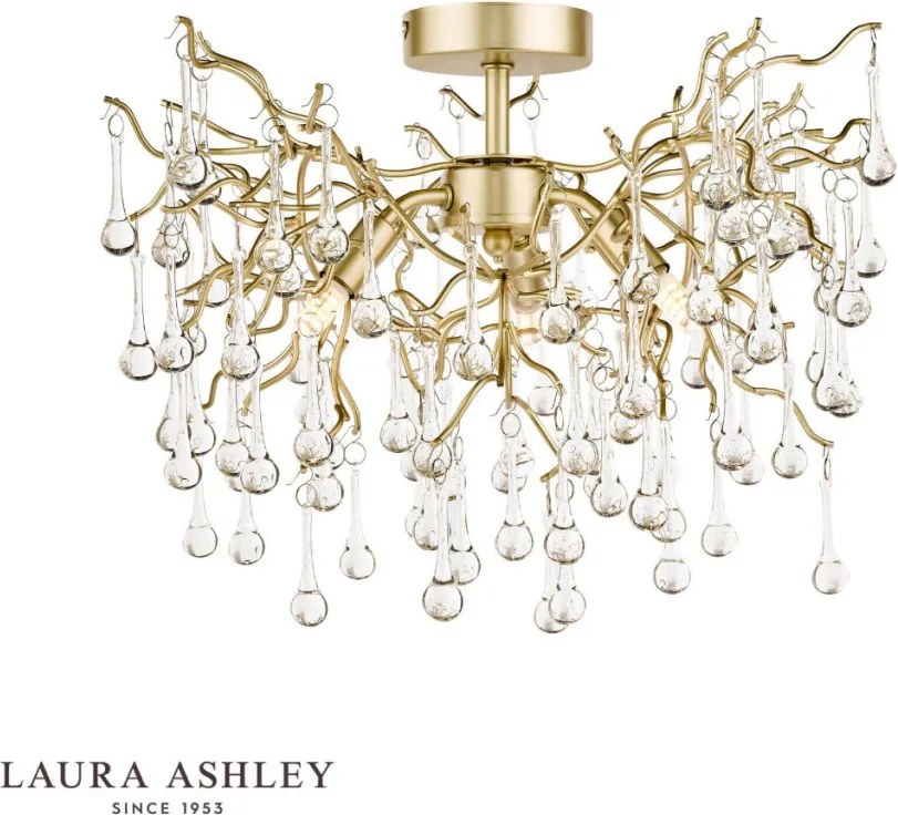 LAURA ASHLEY 3756150-Q WILLOW Kristály Mennyezeti Lámpa Átlátszó, Pezsgő G9 IP20