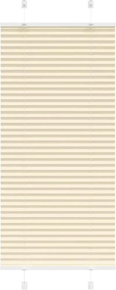 vidaXL pliszírozott redőny krém 65x150 cm szövetszélesség 64,4 cm