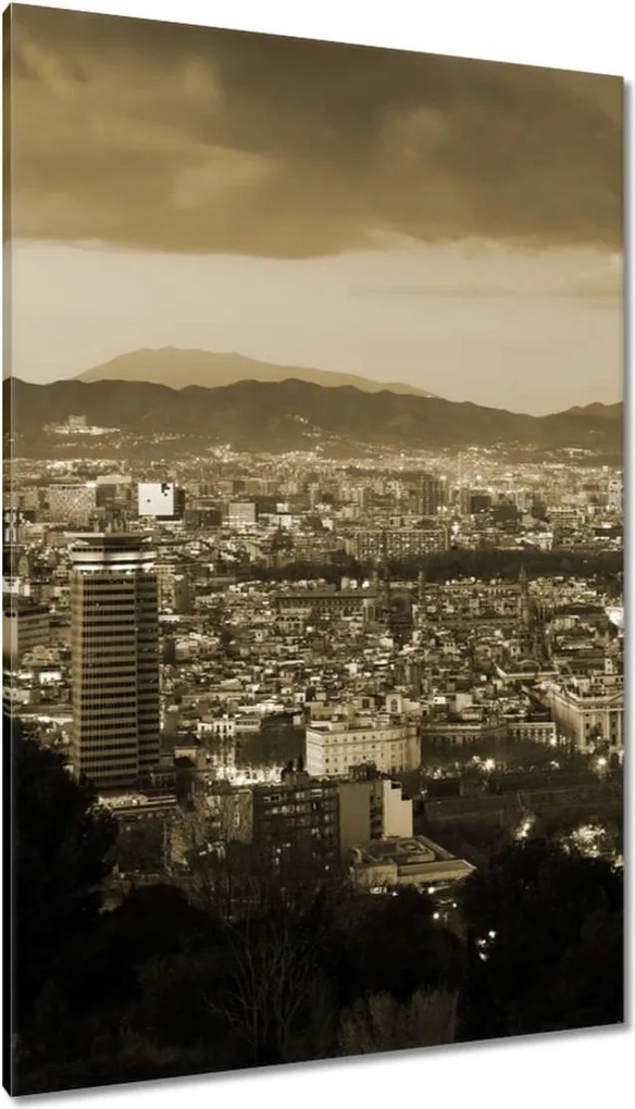 Vászonkép 80x120 Éjszakai felvétel Barcelonából