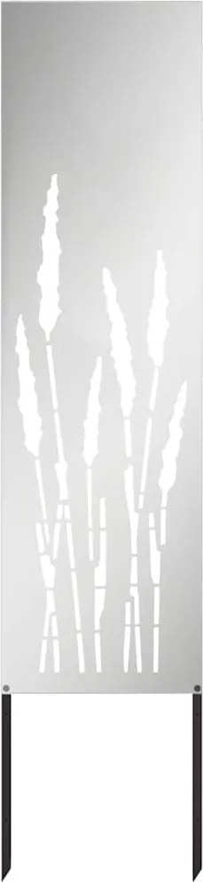 vidaXL Kertvédő vászon Ezüst 32 x 140 cm Horganyzott acél