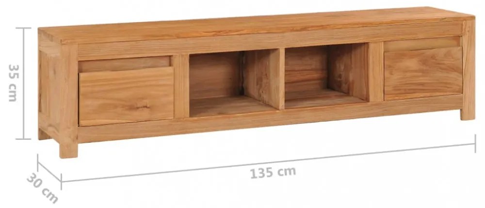 tömör tíkfa TV-szekrény 115 x 30 x 35 cm