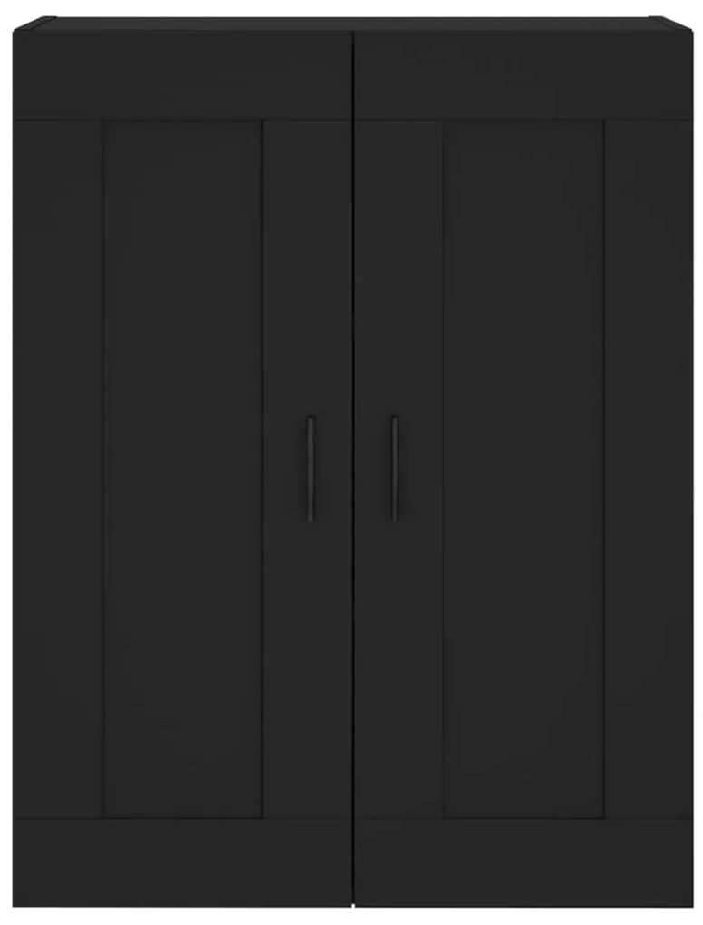 fekete szerelt fa fali szekrény 69,5 x 34 x 90 cm