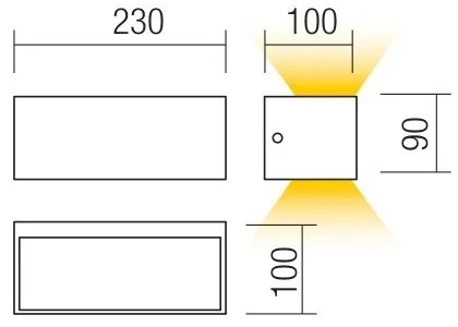 Redo 90373 - LED Kültéri fali lámpa LAMPRIS LED/13W/230V IP65 fehér