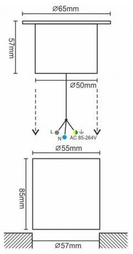 LED Kültéri taposólámpa LED/4W/85-264V IP67 2800K