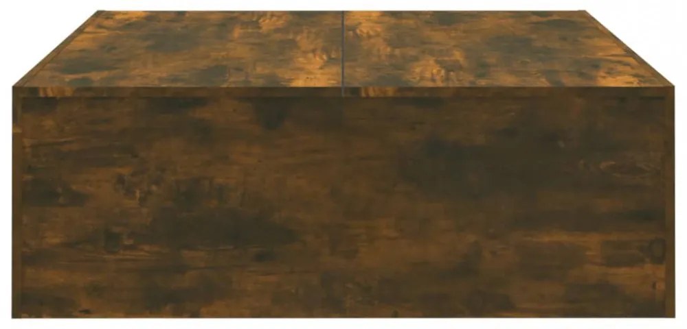 füstös tölgy színű szerelt fa dohányzóasztal 100 x 100 x 35 cm