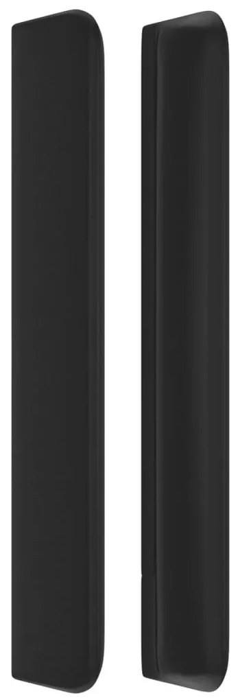 fekete műbőr fejtámla szárnyakkal 83x16x118/128 cm