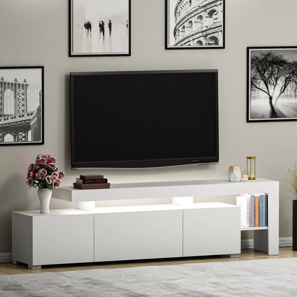 TV asztal/szekrény Belize (fényes fehér). 1072527