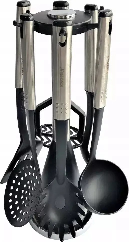 7 db-os konyhai edénykészlet állvánnyal