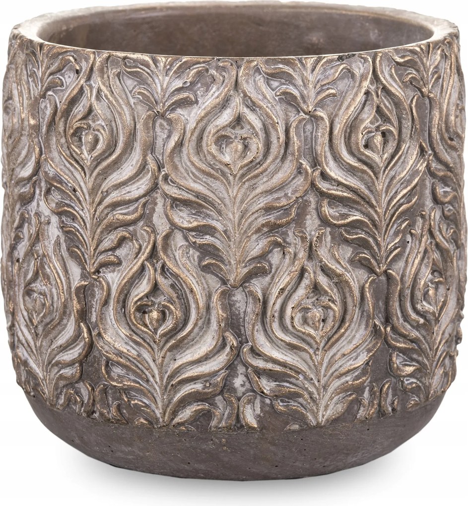 Cement fedél virág váza kerti dekoráció