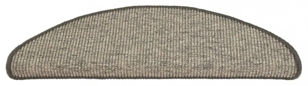 15 db szürke és bézs színű öntapadó lépcsőszőnyeg 65x21x4 cm
