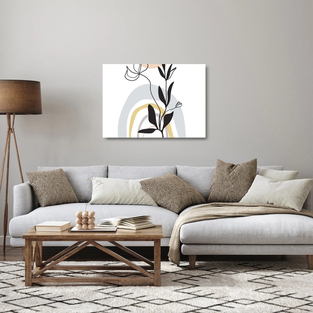 Üveg kép - Virágok vázában N⁰1 (70x50 cm)