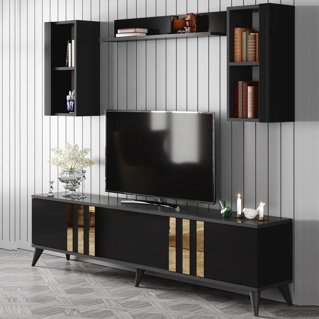 Nappali fal Golden (antracit + fekete). 1072971