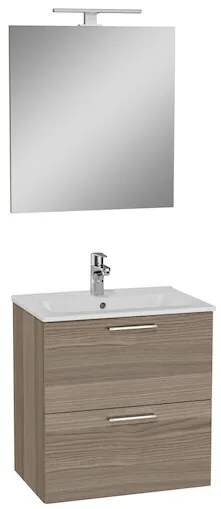 VitrA Mia Fürdőszobabútor szett mosdóval, tükörrel és világítással 59x61x39,5 cm cordoba MIASET60C
