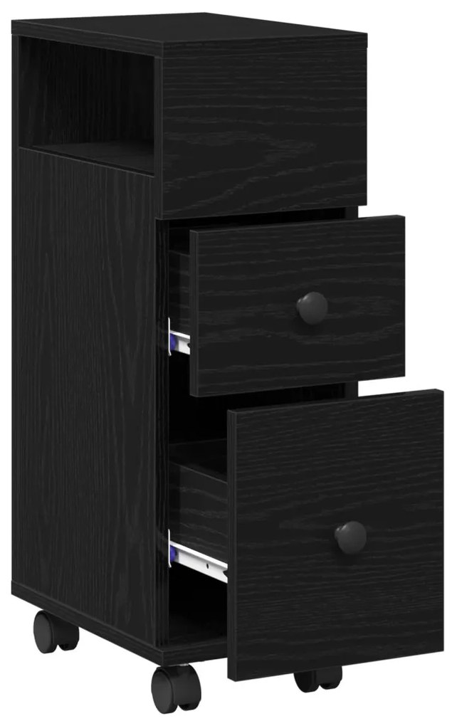 Keskeny Fürdőszoba Szekrény Musta tammi 33 x 23 x 65 cm Faanyag