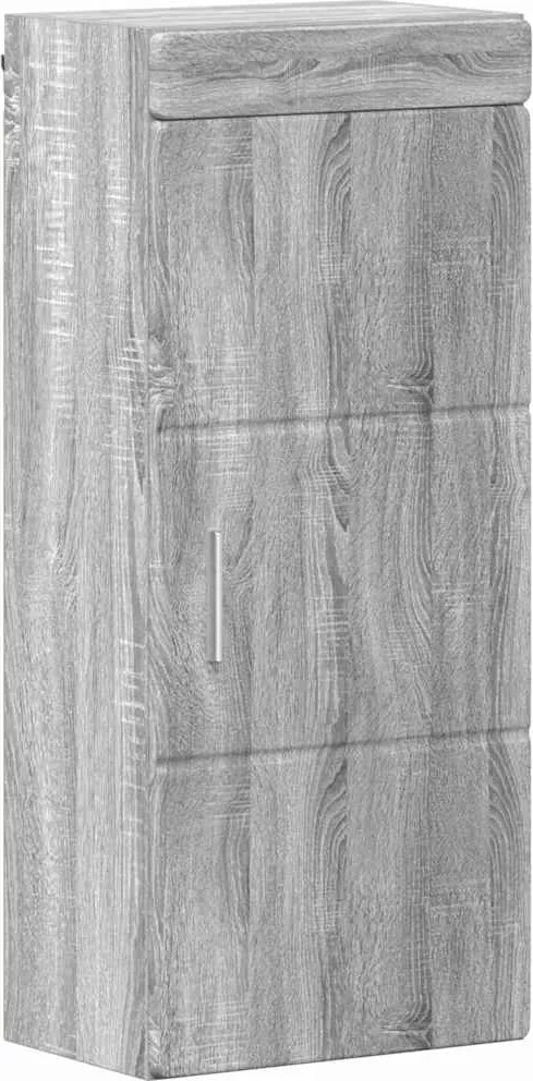 vidaXL Fürdőszobai faliszekrény TULUM Szürke Sonoma 37 x 24,5 x 86 cm