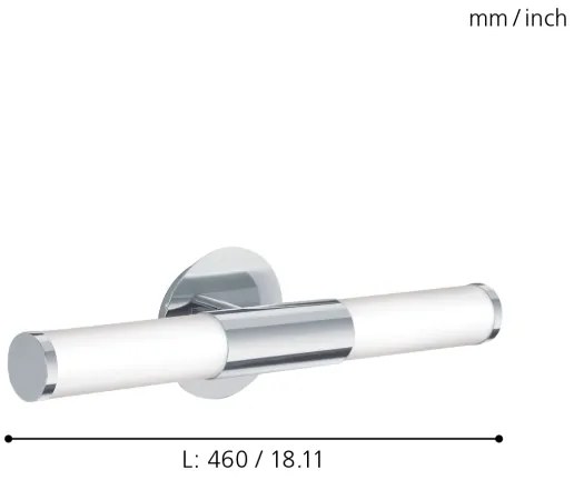 Eglo 87219 - PALMERA fürdőszobai fali lámpa 2xE14/40W/230V IP44