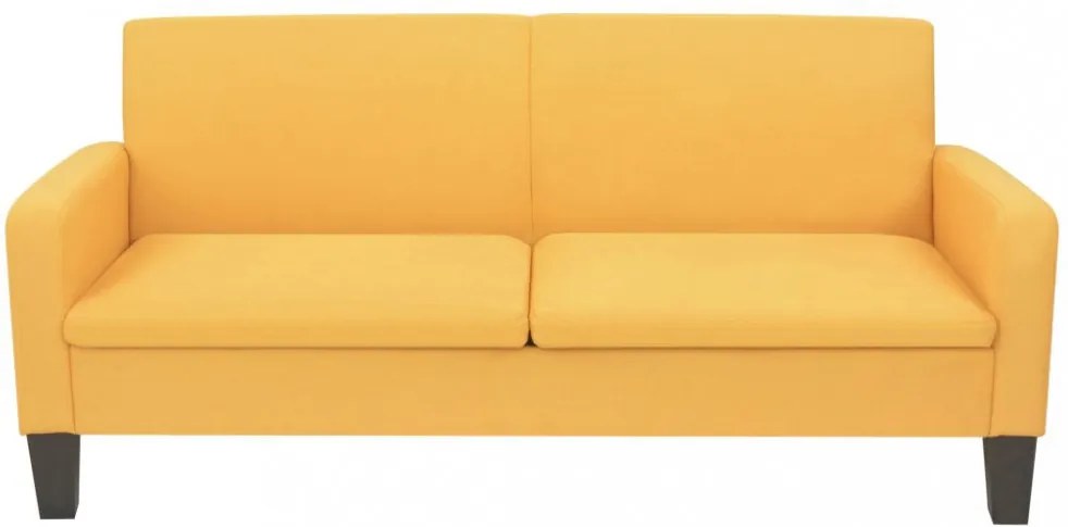3-személyes sárga kanapé 180 x 65 x 76 cm