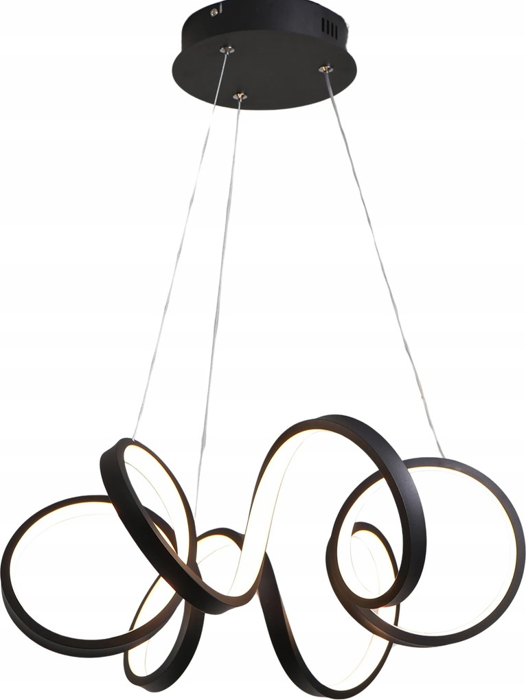Függő mennyezeti lámpa fekete modern csillár Plafon Led