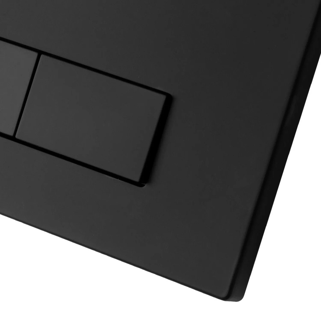 WC vezérlő gomb H type Black Mat