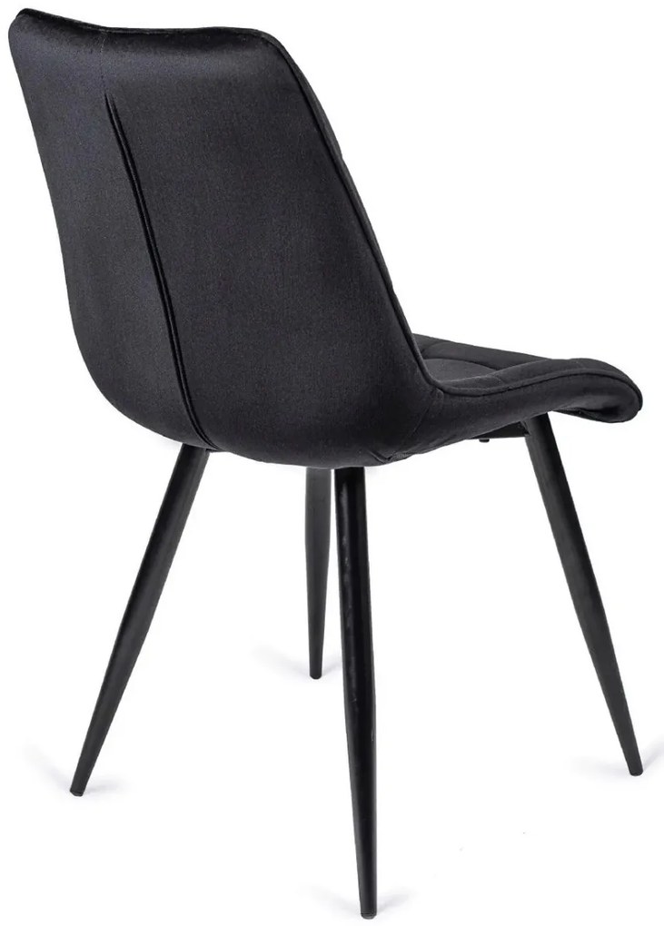 Fekete Bársony Étkezőszék RIO