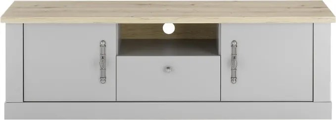 Chambord széles Tv-állvány világosszürke / Artisan tölgy