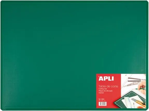 Vágóalátét, PVC, 600 x 450 x 3 mm (A2), APLI, zöld (LCA13564)