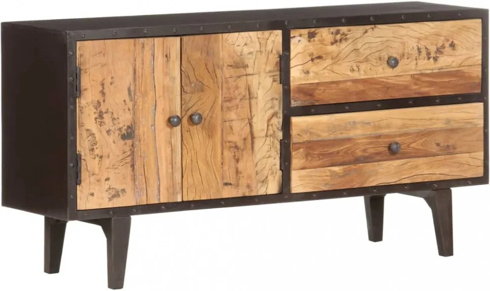 Tömör újrahasznosított fa komód 115 x 30 x 60 cm