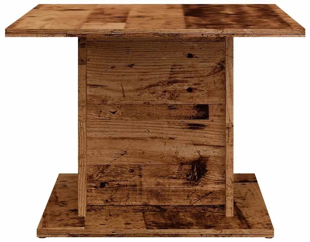 Antik fa színű szerelt fa dohányzóasztal 55,5 x 55,5 x 40 cm