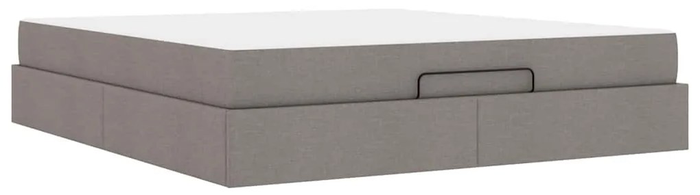 Ágykeret tárolóval Tópszínű 180 x 200 cm szövet