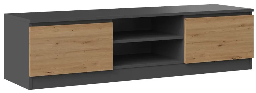 Riano MIX RTV140 TV állvány, 140x36x40 cm, antracit-tölgy