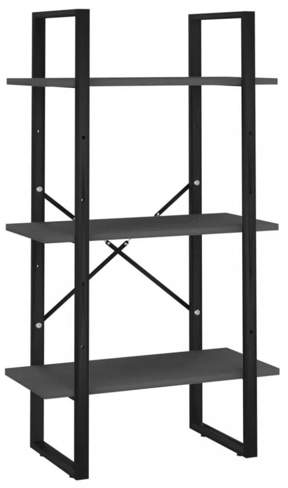 szürke forgácslap tárolópolc 60 x 30 x 105 cm