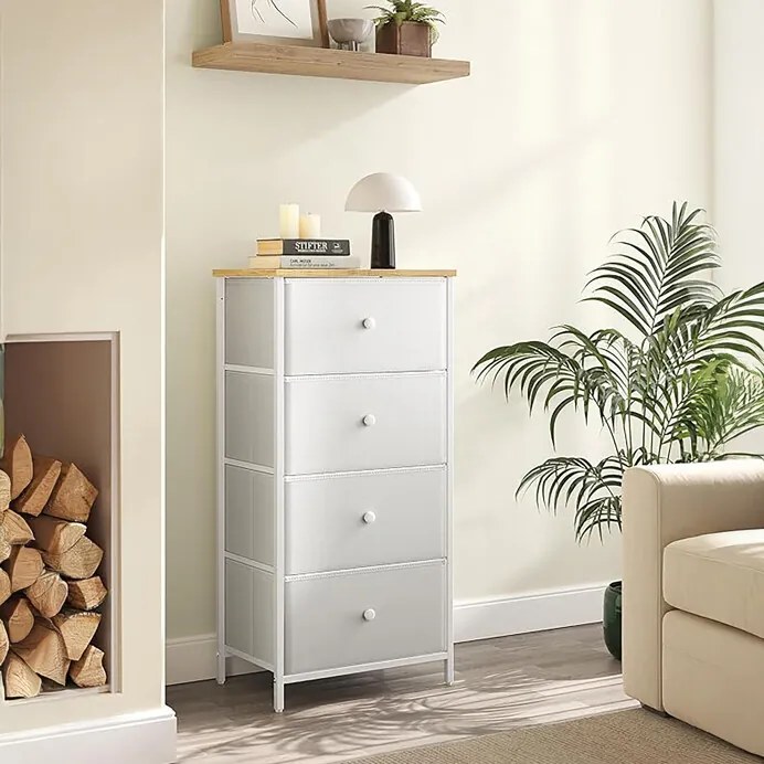 Komód Fehér színben 45x30x92cm AUK-E1031 WT