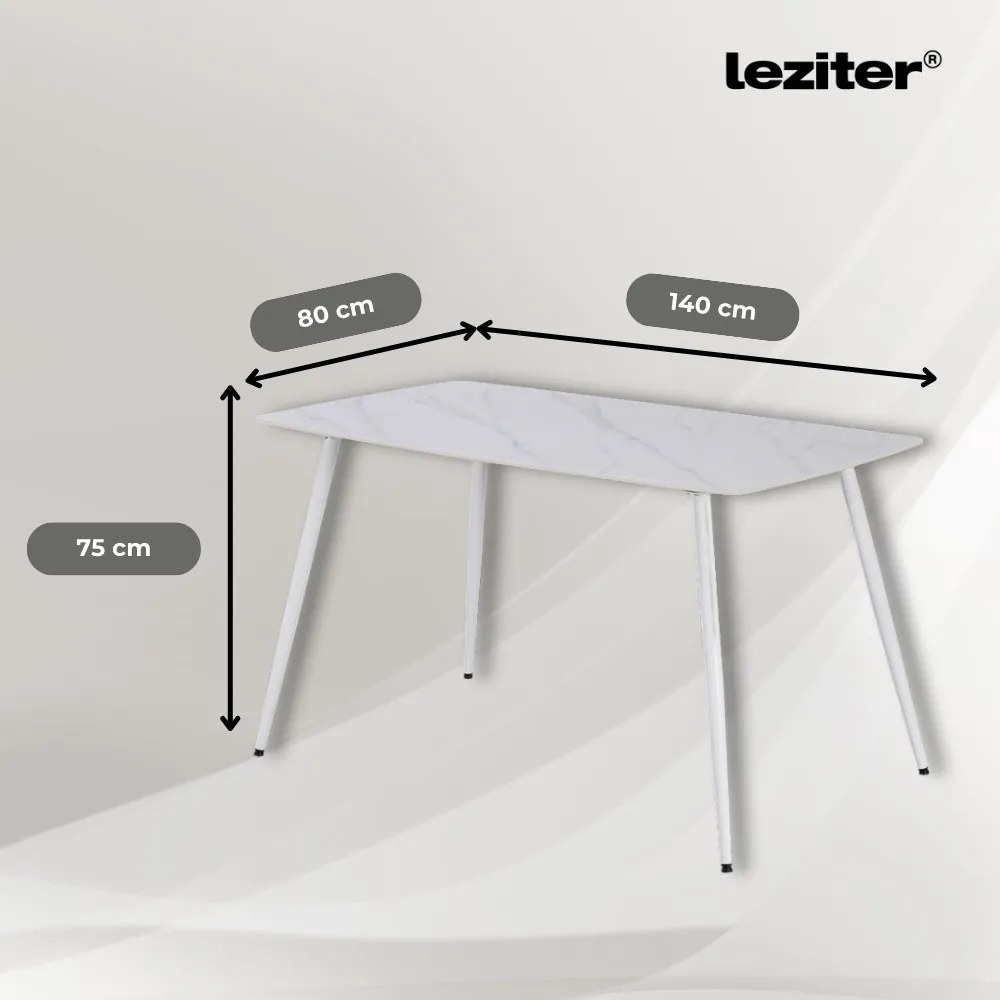 Megan 6+1 étkező garnitúra fehér-fekete