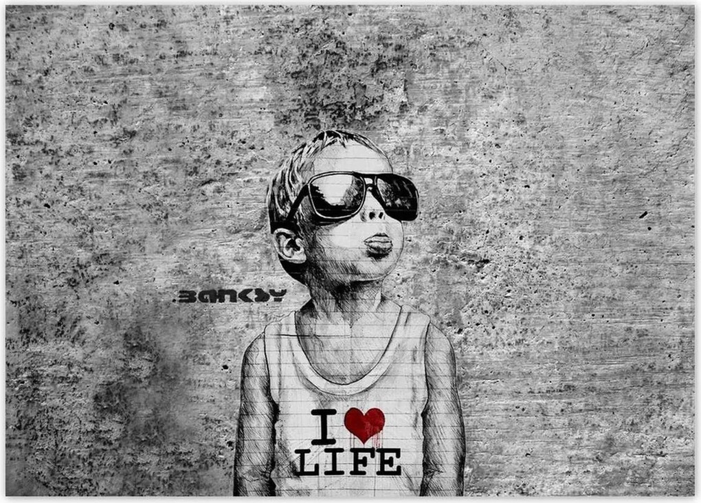 Poszterek 70x50 I love life Banksy